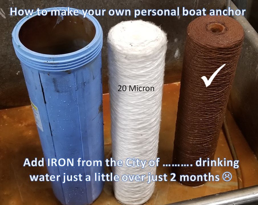 A picture of three different types of water.